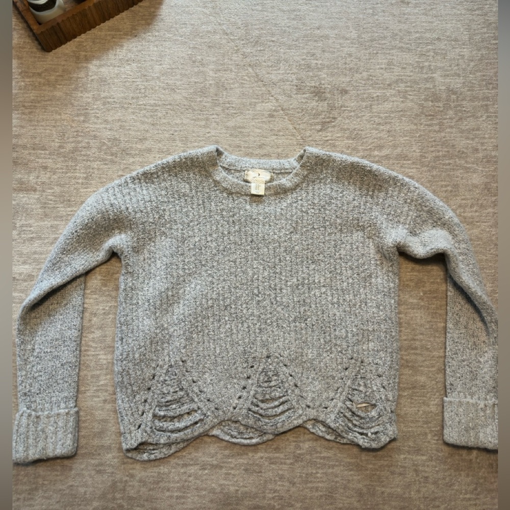 Grey cropped sweater-M